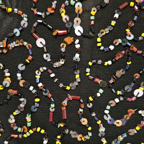 Alain Manoukian Multi-coloured Beaded/Sequin Semi-Sheer Tank - Picture 3 of 8